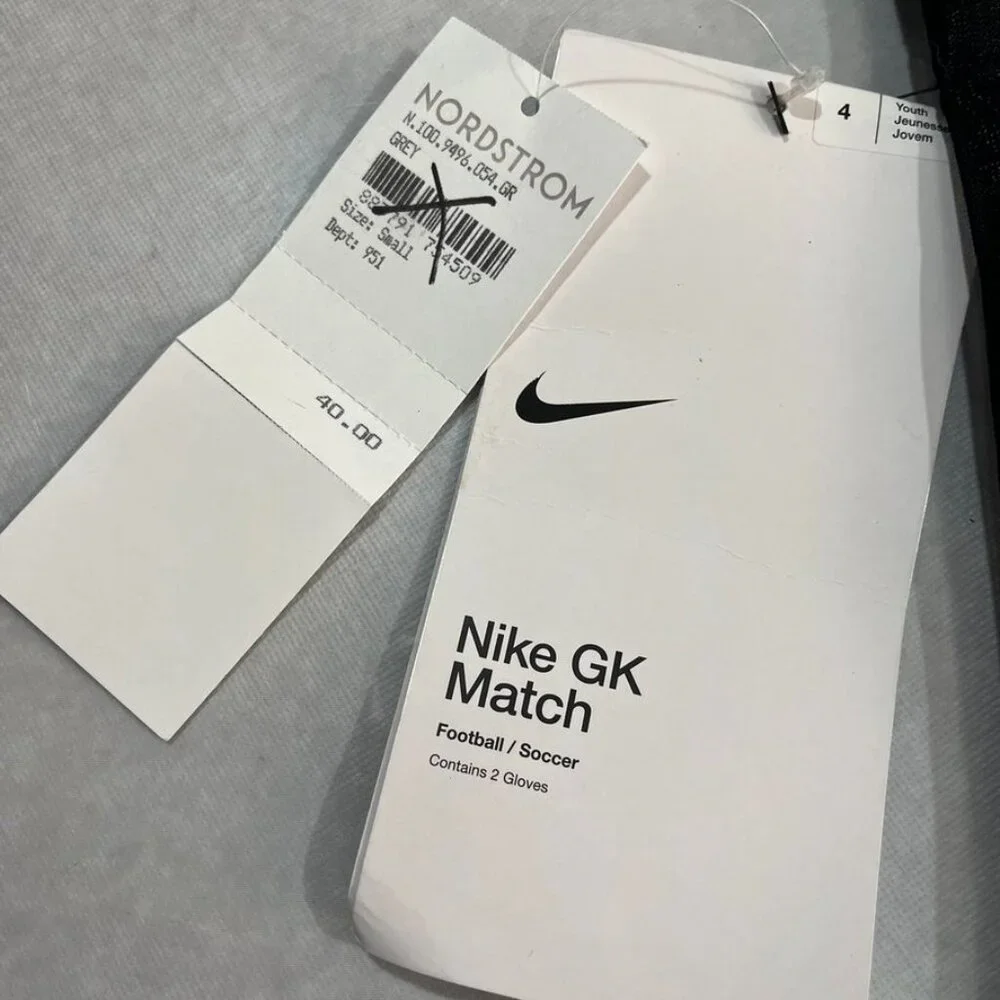 3/$20 Bundle •Nike GK Match JR Goalkeeper Glove Youth Size 4 RIGHT Only Blue